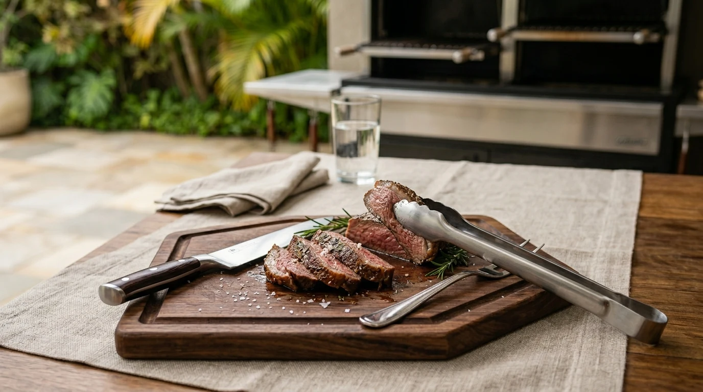 Cortes kosher fatiados para churrasco com preparo técnico