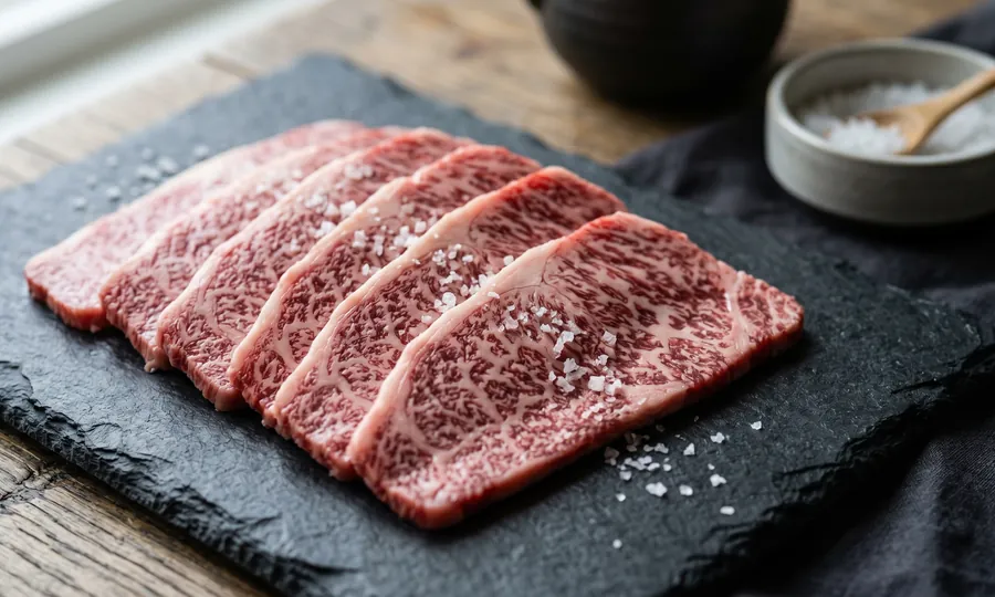 Imagem editorial para Wagyu, marmoreio e maciez: por que gordura intramuscular muda a experiência