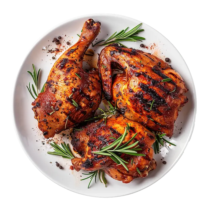 Coxas de frango grelhadas com alecrim